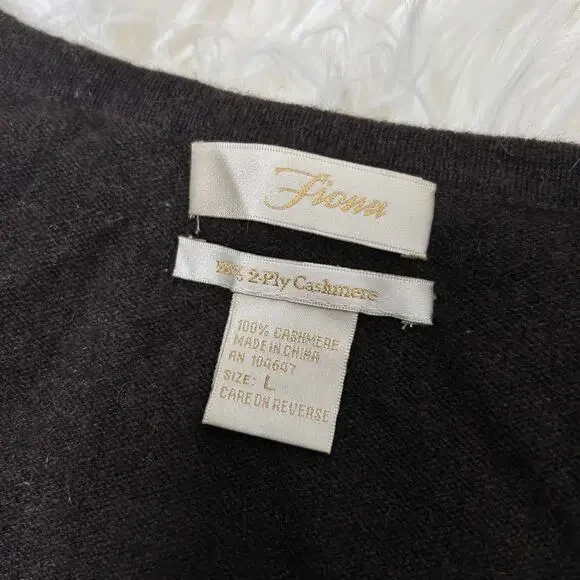 Vintage Argyle Cashmere Sweater FIONA Womens Large Academia Twee Preppy School